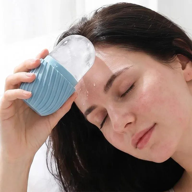 Rouleau de glace en silicone en situation d'utilisation