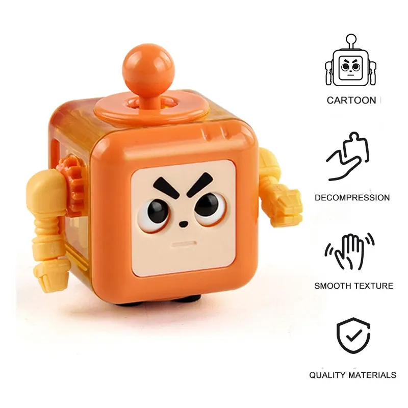 Cube de décompression arc-en-ciel 6/12 faces, jouet sensoriel anti-stress pour enfants et adultes 6