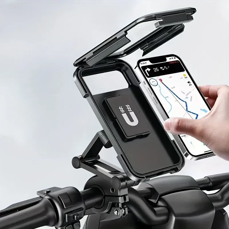 Support de téléphone universel pour moto et vélo, étanche et pivotant à 360° 3