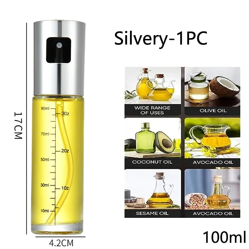 Vaporisateur d'huile en verre pour la cuisson, pulvérisateur d'huile d'olive pour salades et barbecue, bouteille vide pour huile et vinaigre 8