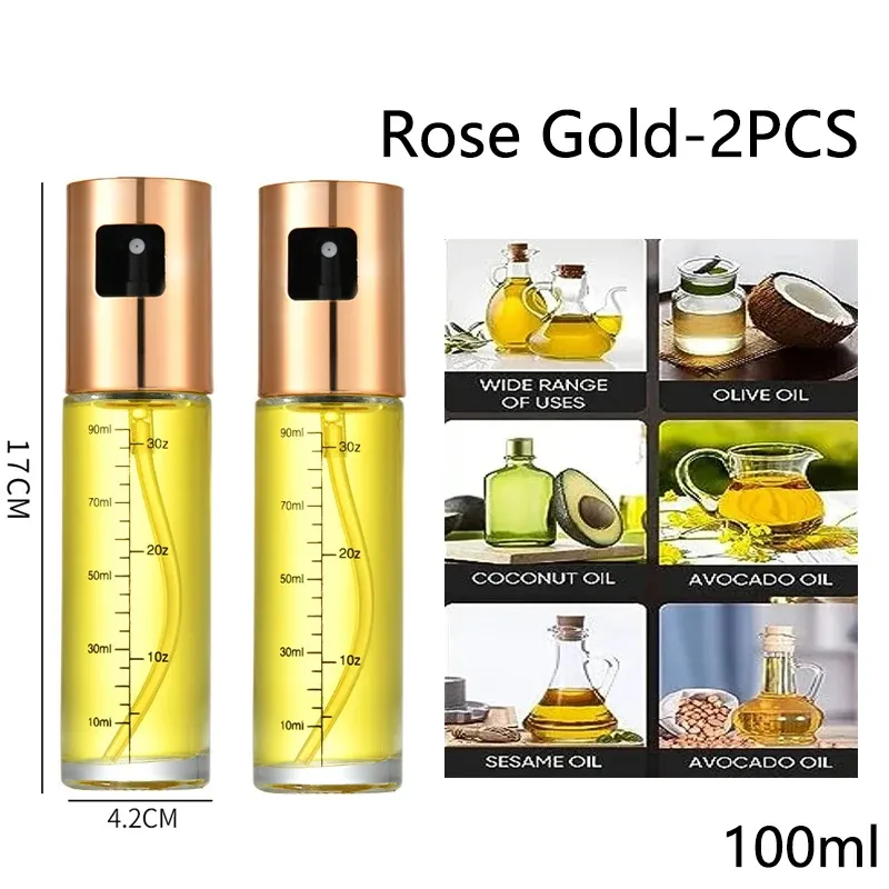 Vaporisateur d'huile en verre pour la cuisson, pulvérisateur d'huile d'olive pour salades et barbecue, bouteille vide pour huile et vinaigre 14