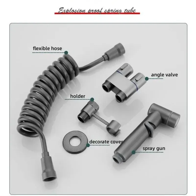 Kit de bidet portable à main avec robinet d'angle à double sortie 6