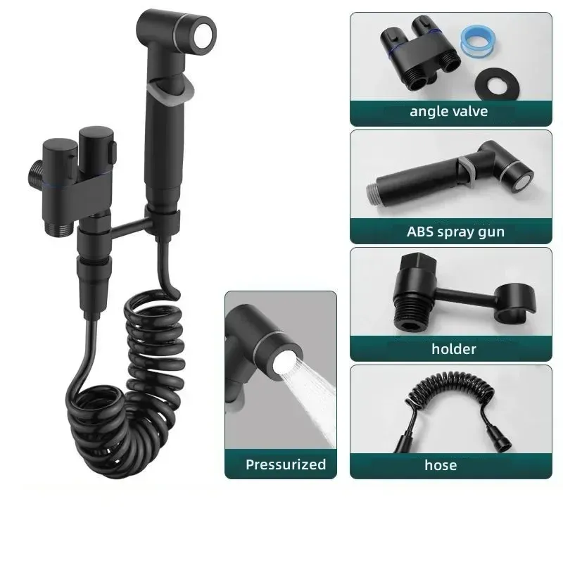 Kit de bidet portable à main avec robinet d'angle à double sortie 9