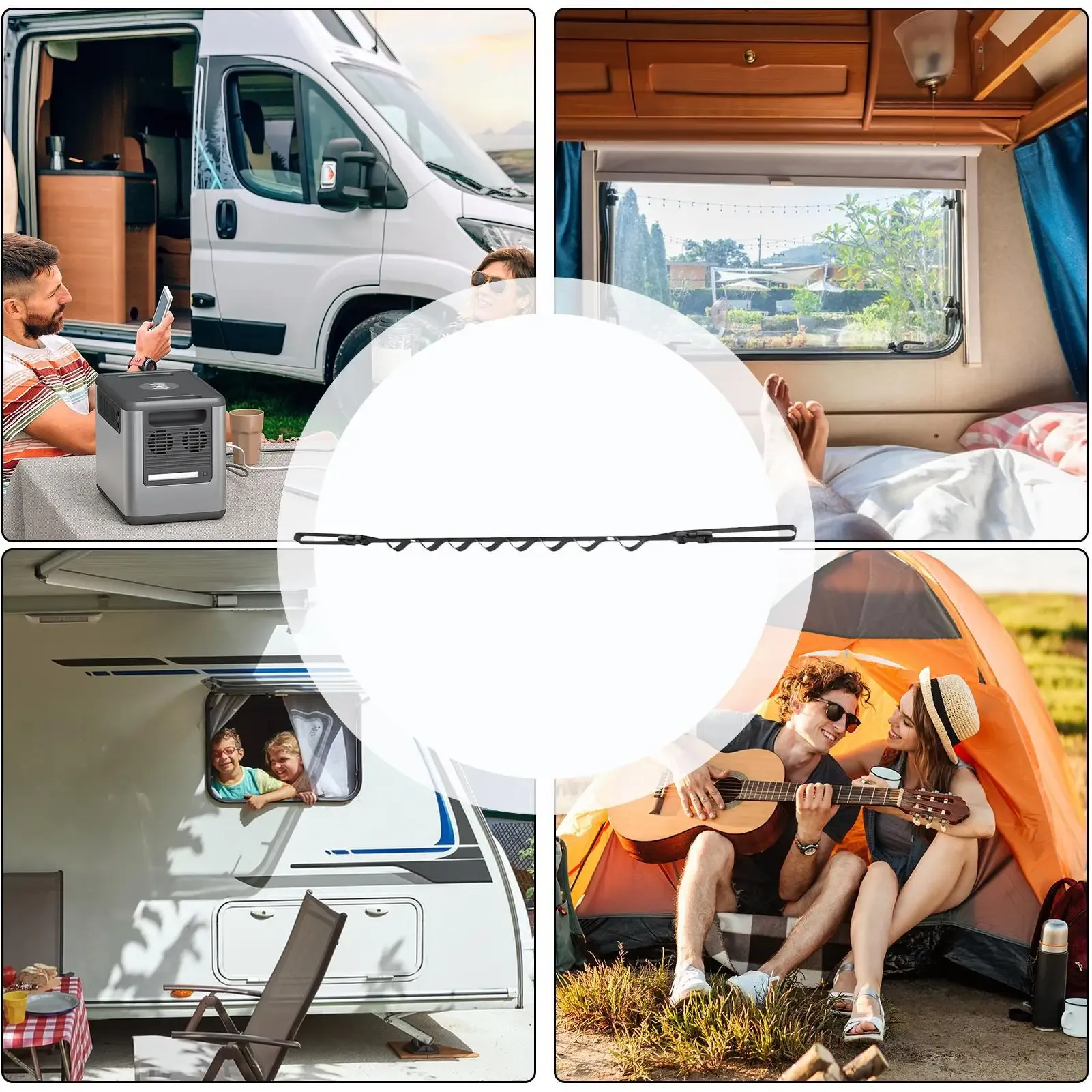 Étendoir à linge rétractable et portable pour camping-car, accessoire de voyage en plein air 6
