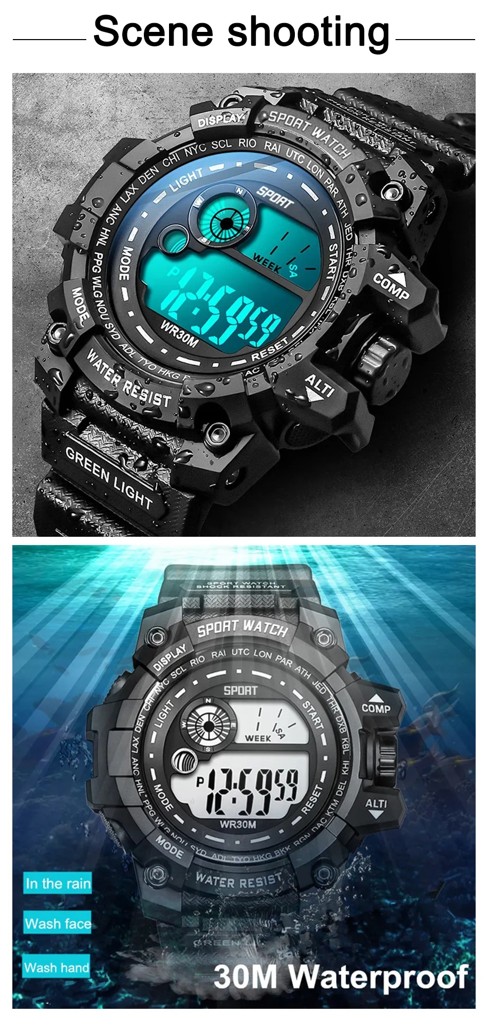 Montre LED en situation
