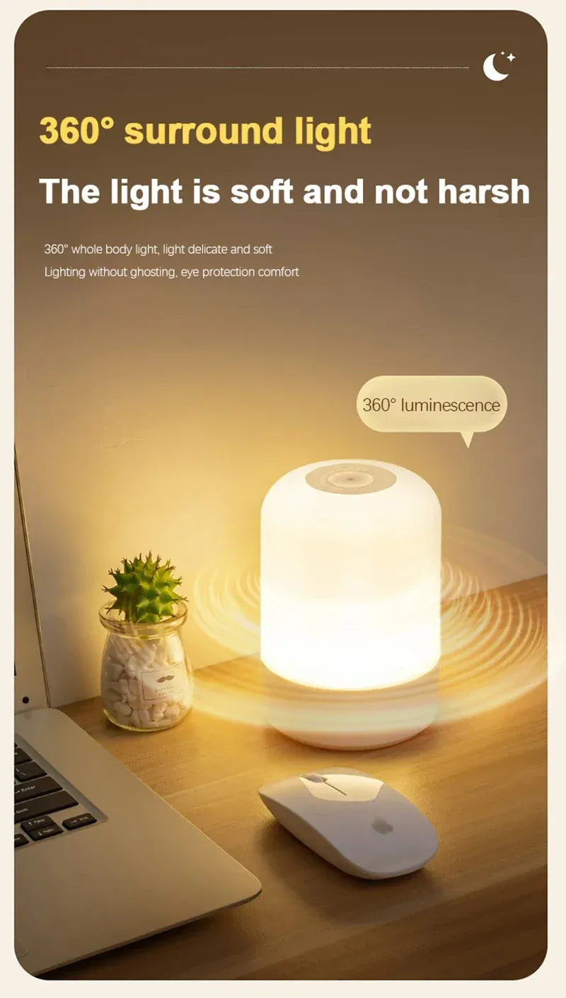 Veilleuse LED tactile en situation d'usage