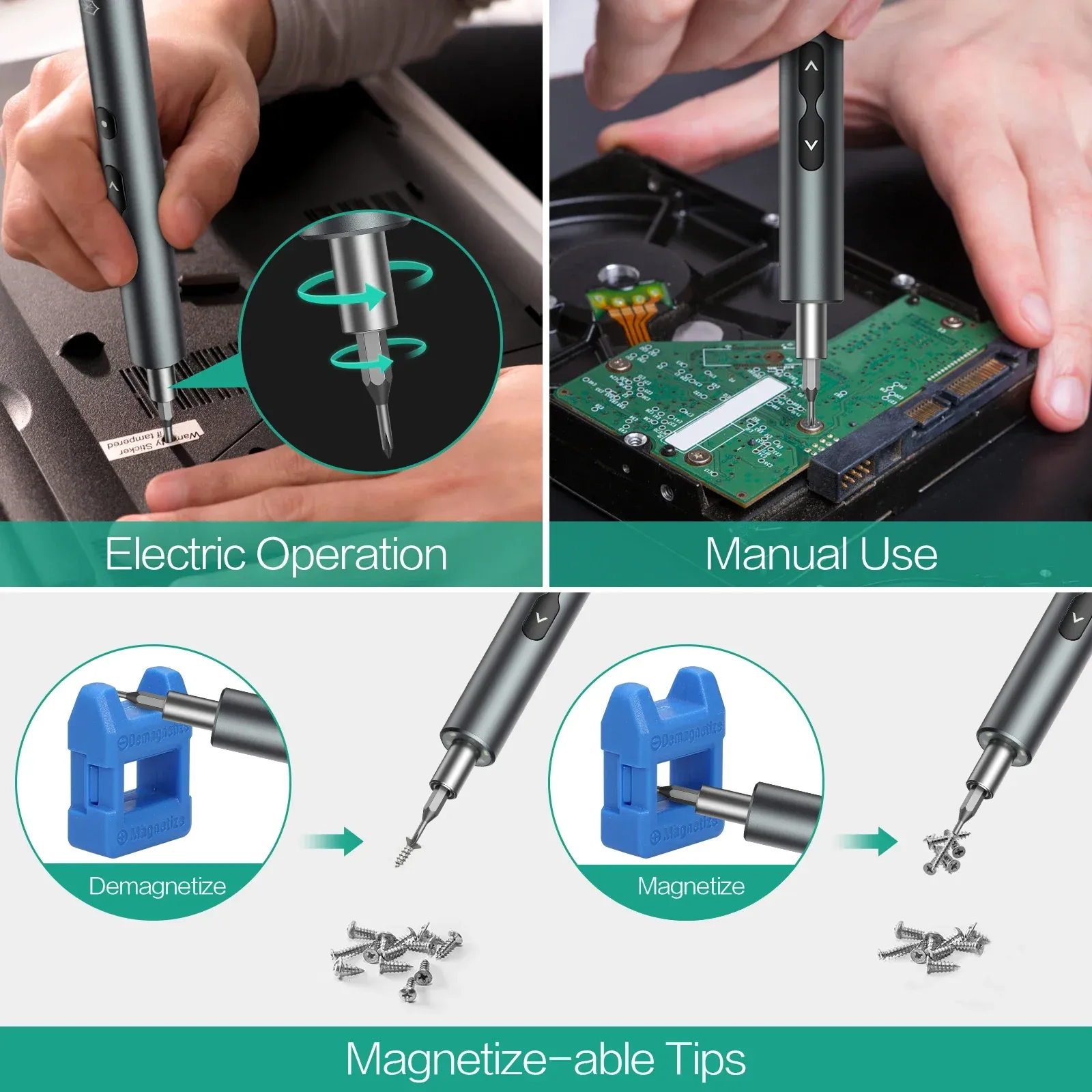 Tournevis électrique de précision 6 en 1 sans fil rechargeable pour la réparation de smartphones Xiaomi 6