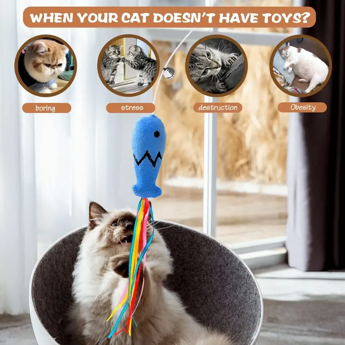 Détail du jouet pour chat
