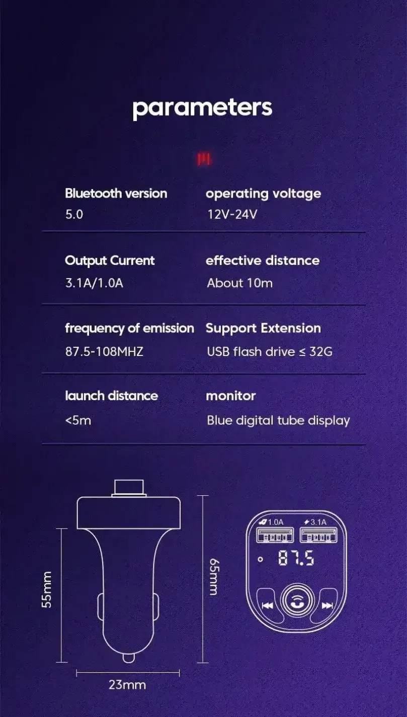 Kit de voiture Bluetooth dans son environnement d'utilisation