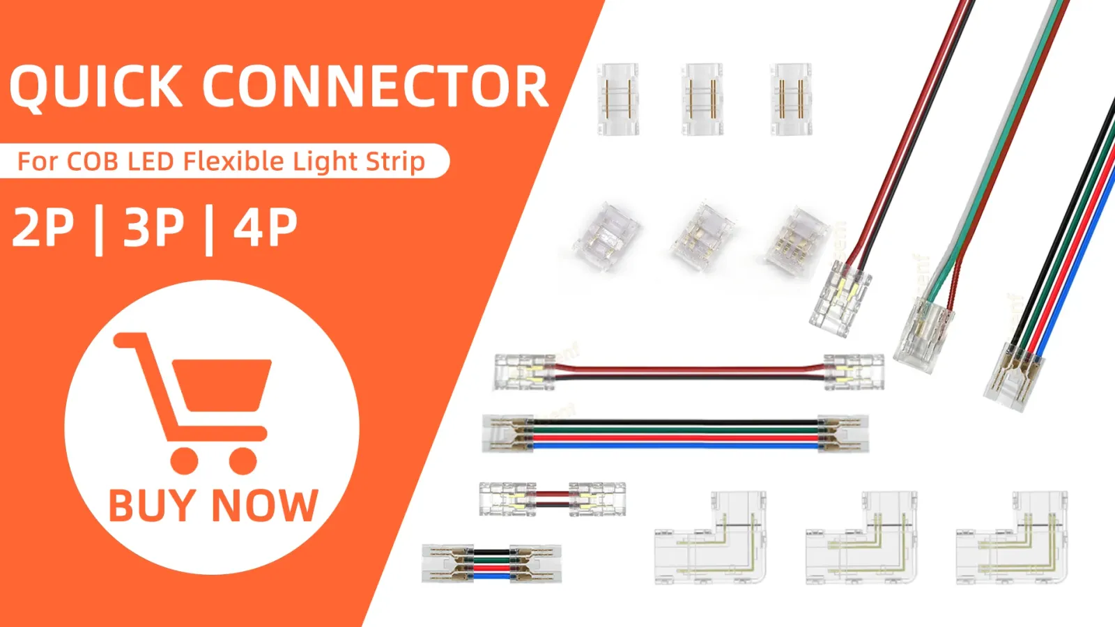 Câble de rallonge LED en situation d'installation