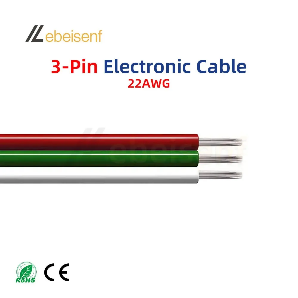 Câble rallonge coloré 5/10 m 22 AWG 2-6 broches pour ruban LED 3528 5050 RGB RGBW CCT, fil de connexion DIY pour éclairage de meuble de cuisine et placard, accessoire pour bande lumineuse LED 9