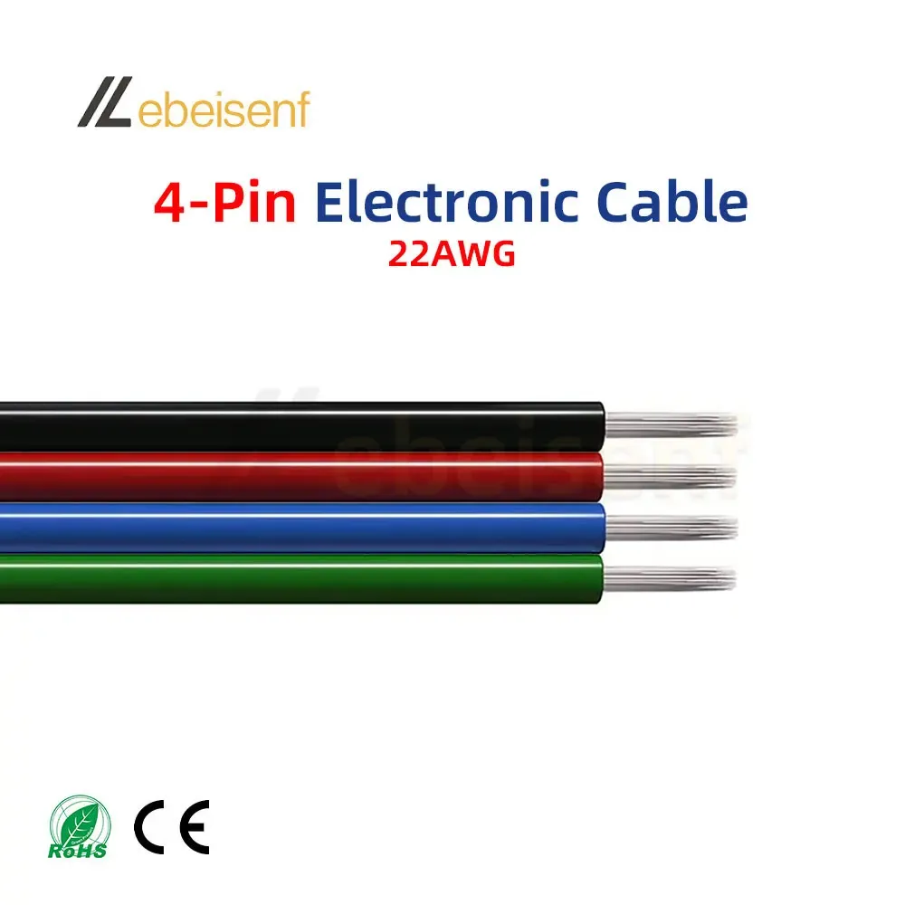 Câble rallonge coloré 5/10 m 22 AWG 2-6 broches pour ruban LED 3528 5050 RGB RGBW CCT, fil de connexion DIY pour éclairage de meuble de cuisine et placard, accessoire pour bande lumineuse LED 8