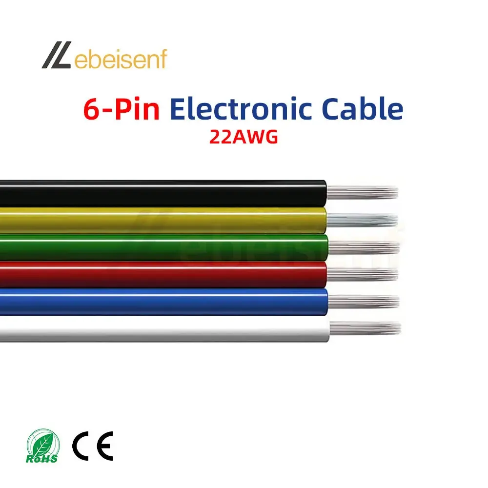 Câble rallonge coloré 5/10 m 22 AWG 2-6 broches pour ruban LED 3528 5050 RGB RGBW CCT, fil de connexion DIY pour éclairage de meuble de cuisine et placard, accessoire pour bande lumineuse LED 10
