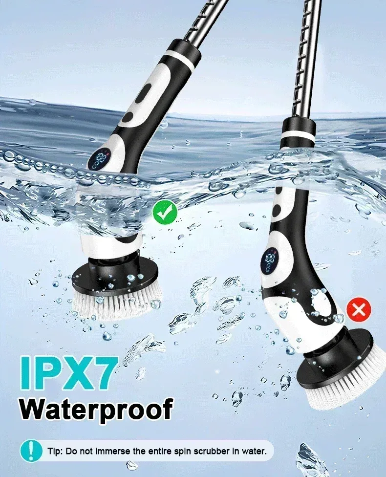 Brosse de nettoyage électrique, détail des accessoires