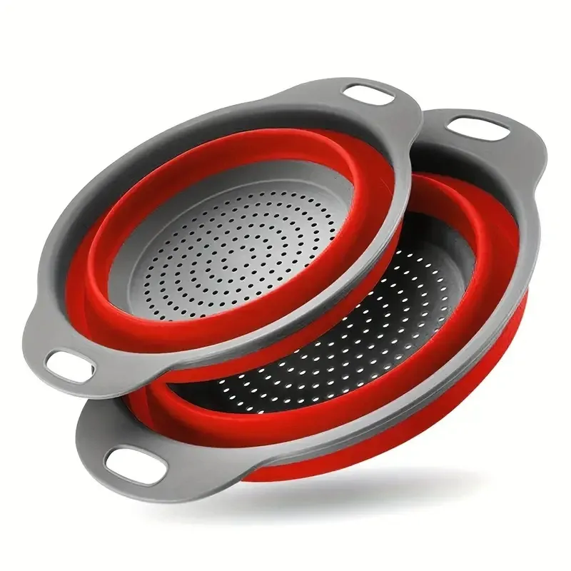 Passoire en silicone pliable et peu encombrante avec poignée, panier de lavage pour fruits et légumes 6