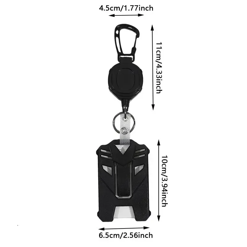 Porte-badge rétractable à mousqueton tactique avec boucle d'alpinisme et accessoires multifonctions 23