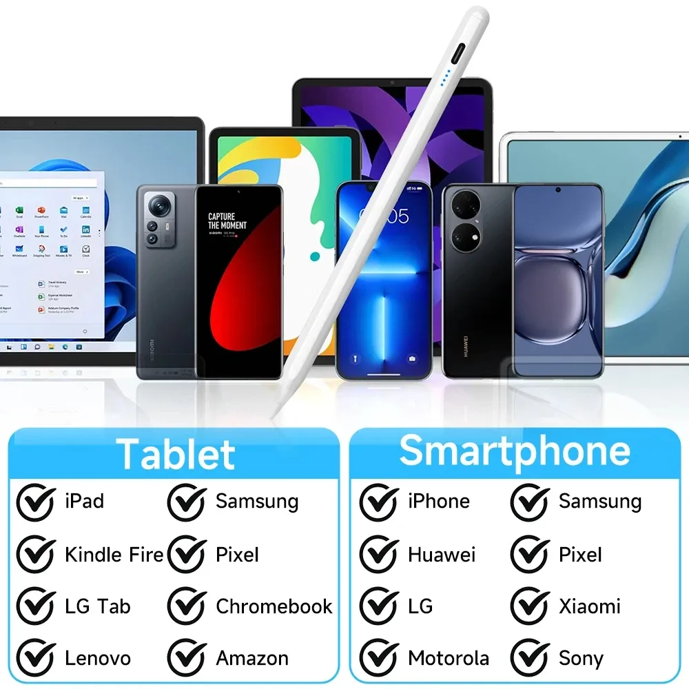 Stylet universel compatible tablettes Android et iPad, Apple Pencil 2 6