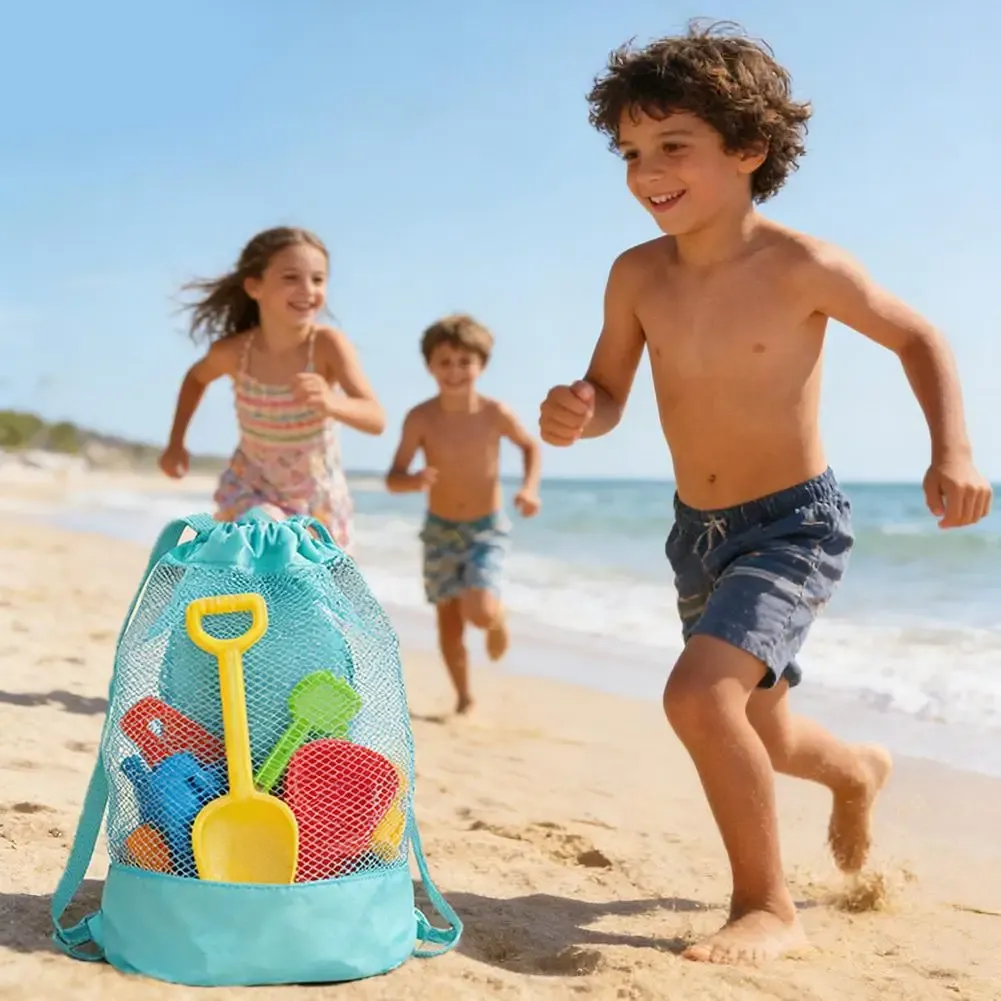 Sac à dos organisateur de jouets de plage, vue d'ensemble