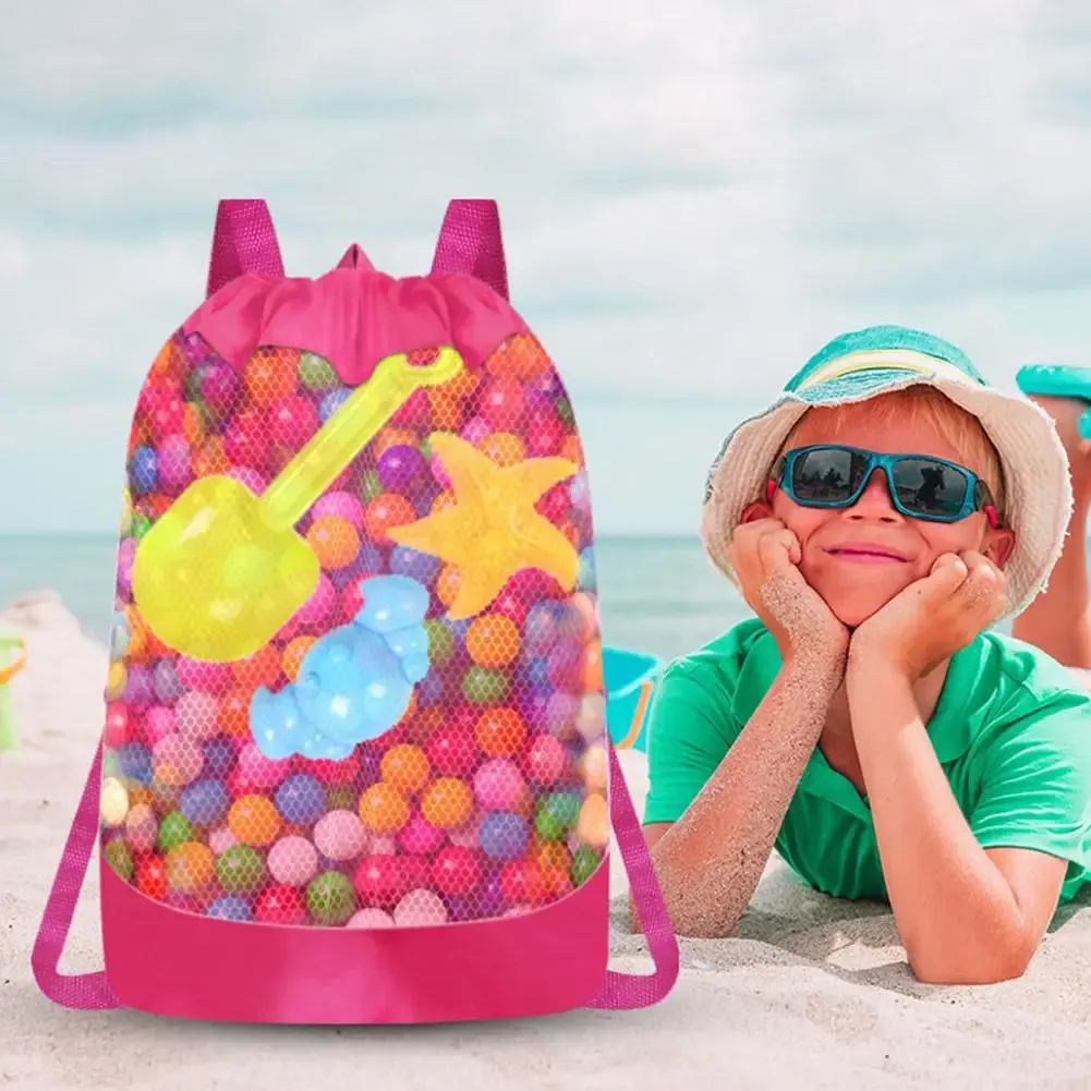 Sac à dos organisateur de jouets de plage, détail des coutures