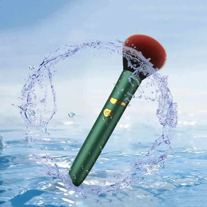Brosse électrique 2 en 1 pour fond de teint à vibrations, multifonction, douce et moelleuse, portable et rechargeable 5