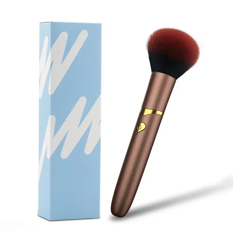 Brosse électrique 2 en 1 pour fond de teint à vibrations, multifonction, douce et moelleuse, portable et rechargeable 9
