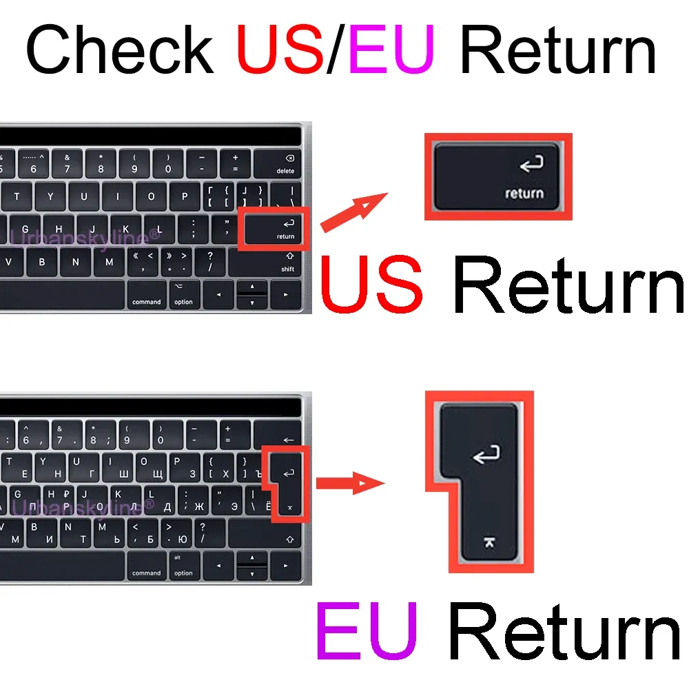 Housse de protection en silicone pour clavier MacBook Air 13" M1 et MacBook Pro 13", 14" et 16" (A2337, A2442) 3
