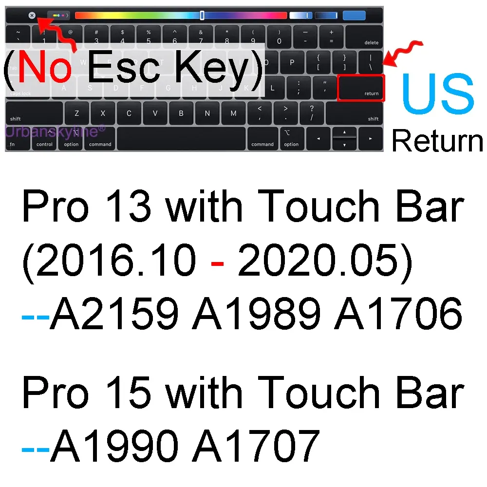 Housse de protection en silicone pour clavier MacBook Air 13" M1 et MacBook Pro 13", 14" et 16" (A2337, A2442) 11