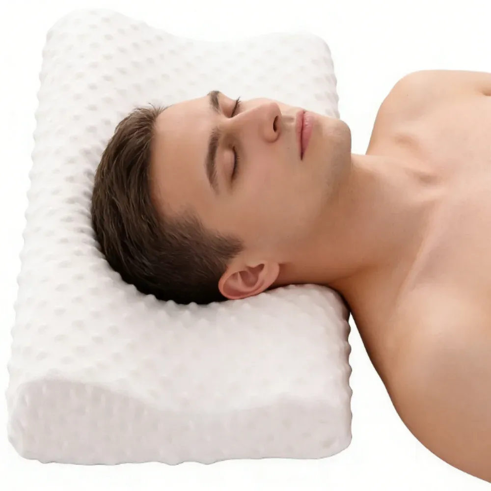 Oreiller ergonomique en mousse à mémoire de forme, oreiller latéral réglable, soulage les douleurs au cou et aux épaules, forme orthopédique, soutien cervical 3