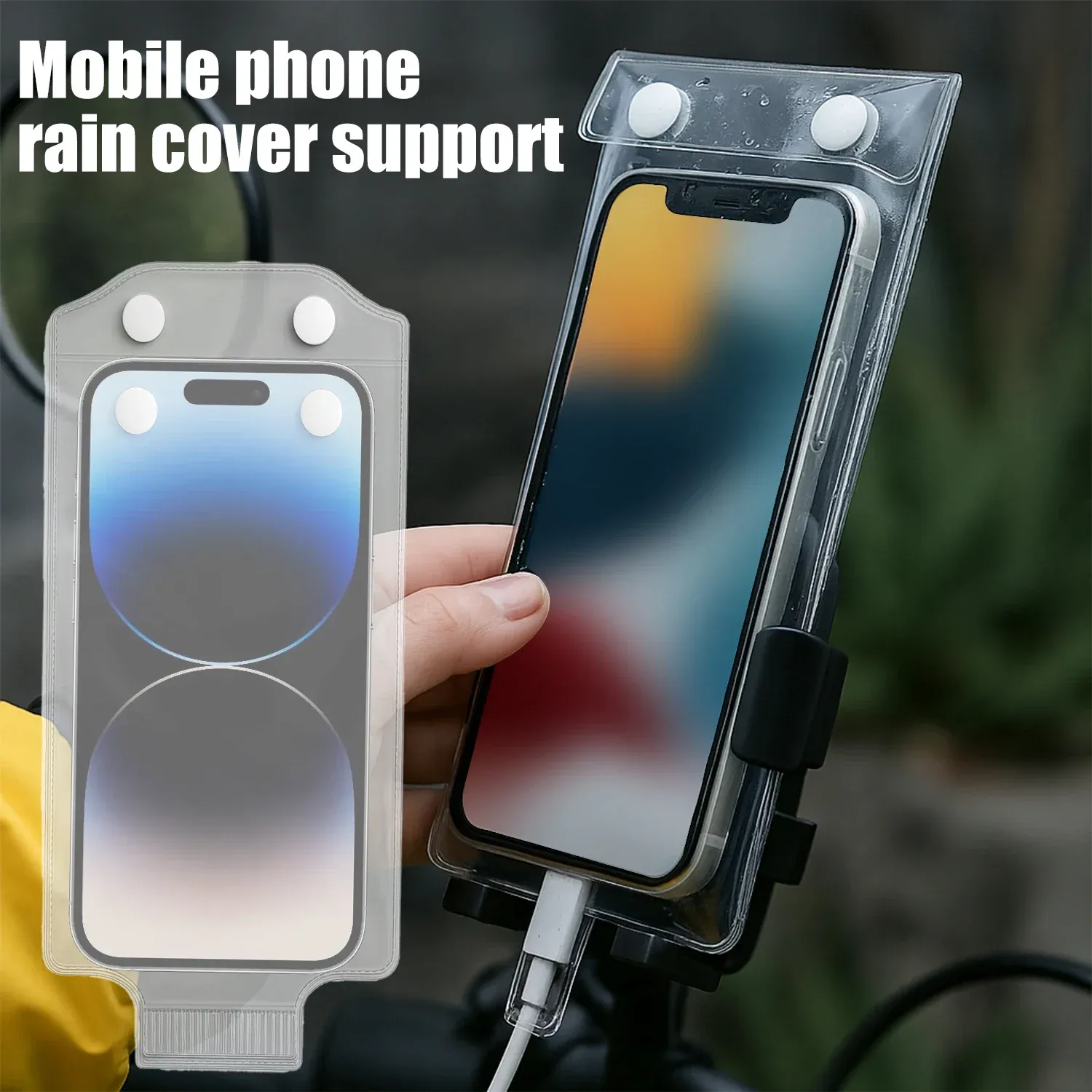 Pochette étanche transparente pour téléphone portable, protection contre la pluie, compatible iPhone, Samsung et Xiaomi 3