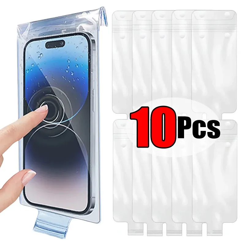 Pochette étanche transparente pour téléphone portable, protection contre la pluie, compatible iPhone, Samsung et Xiaomi
