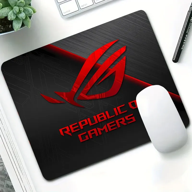 Tapis de souris carré pour joueurs ROG, petit format, lavable, antidérapant, en caoutchouc, pour table, AS-US 4
