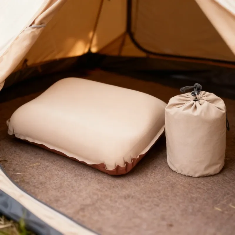 Oreiller de voyage en situation d'utilisation