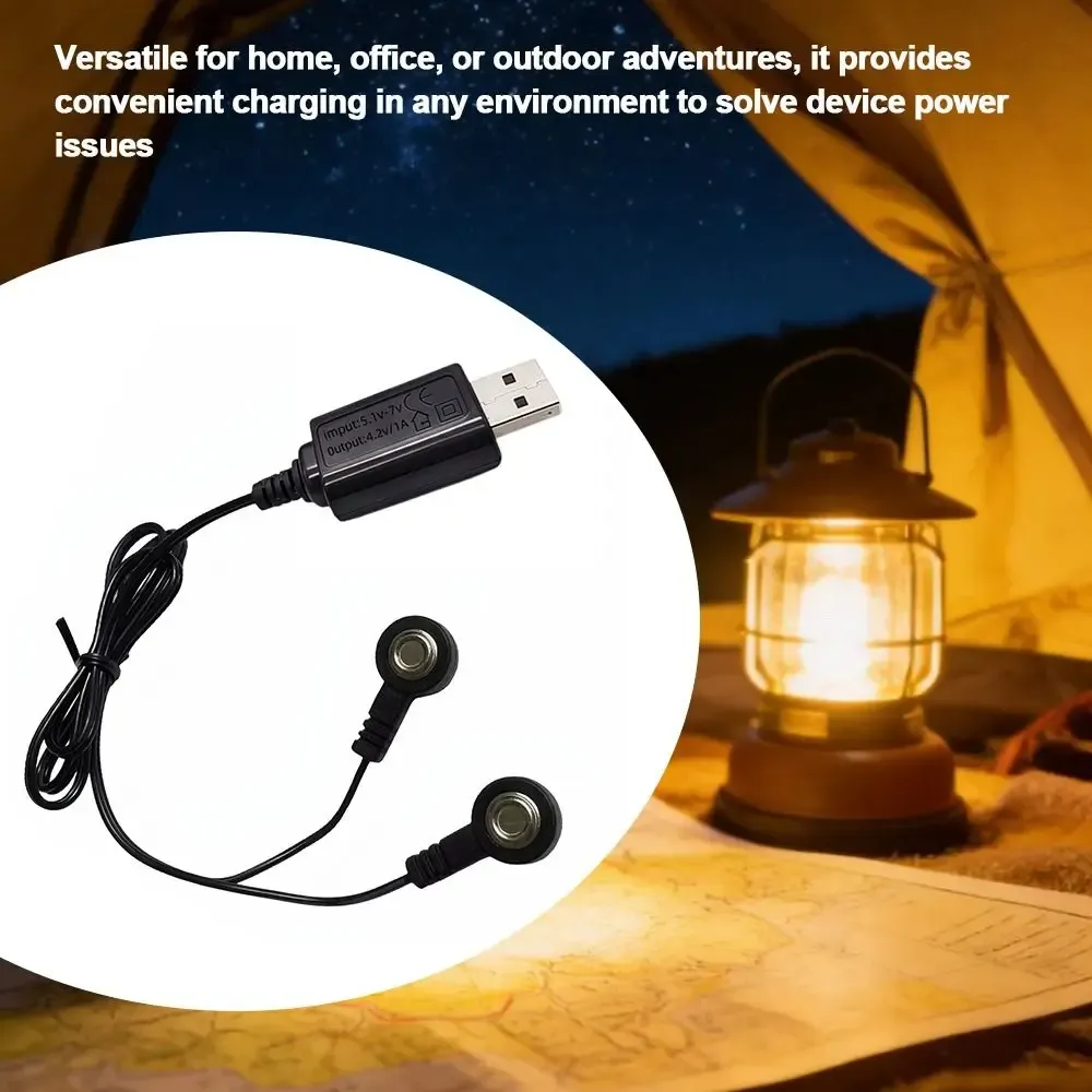 Chargeur magnétique USB pour batterie au lithium 3,7 V / 4,2 V, câble de charge universel 2