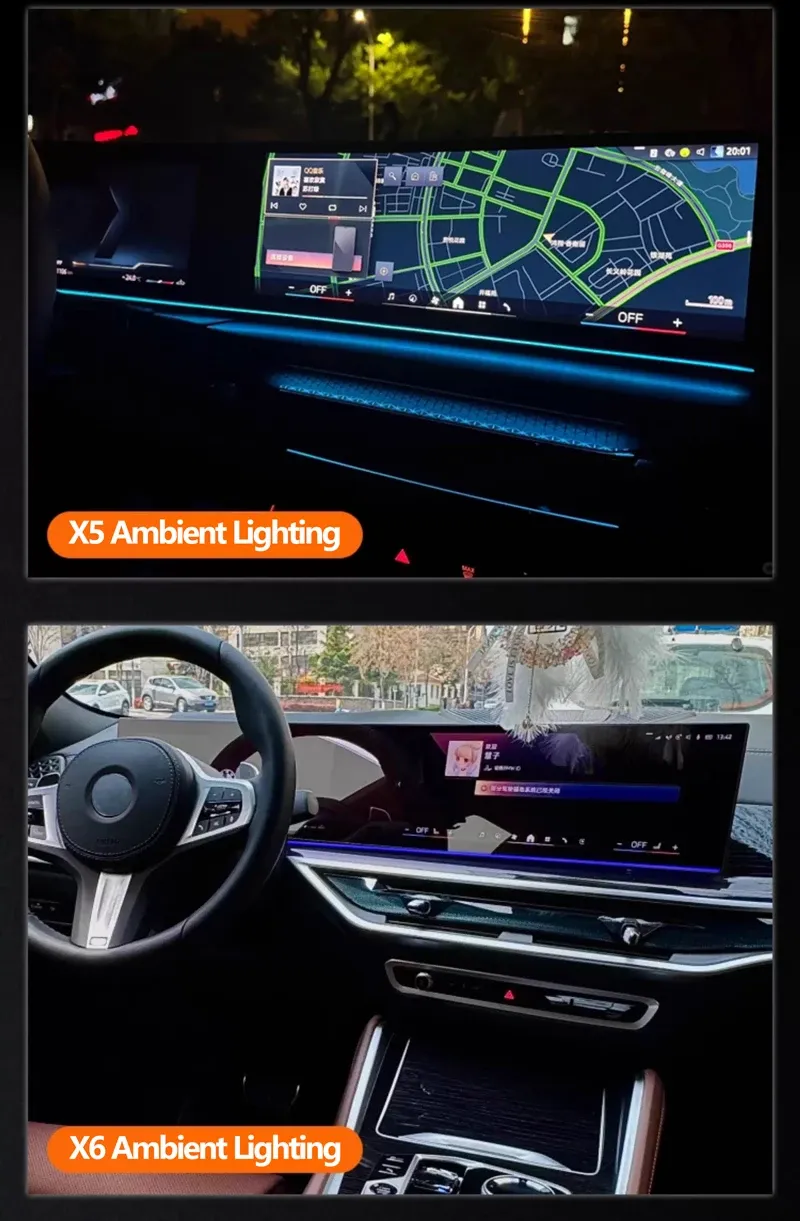 Éclairage d'ambiance LED BMW, ambiance nocturne