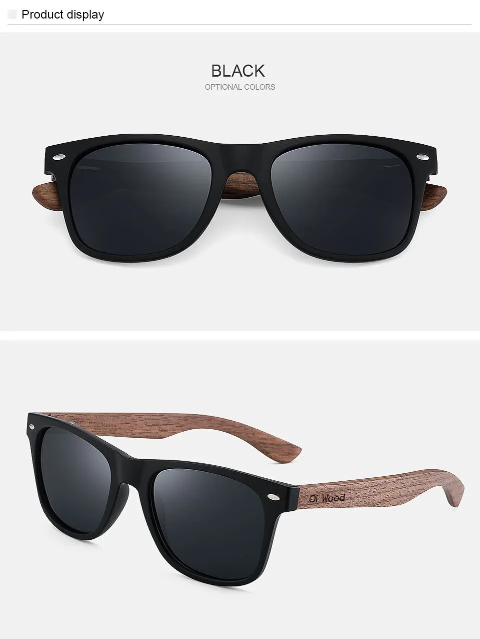 Lunettes de soleil homme en bois
