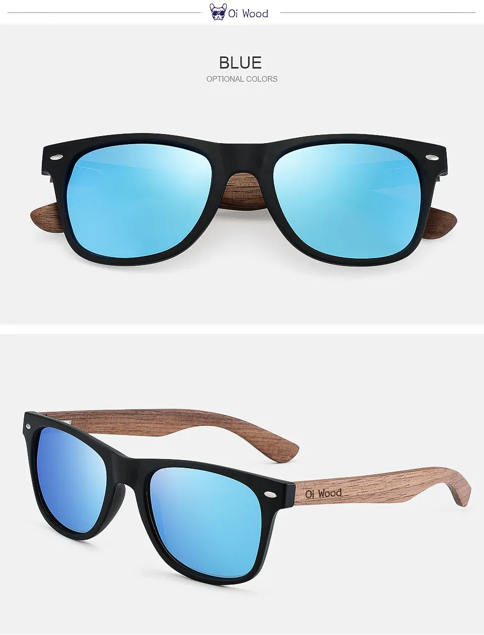 Lunettes en bois naturel, détail de la monture