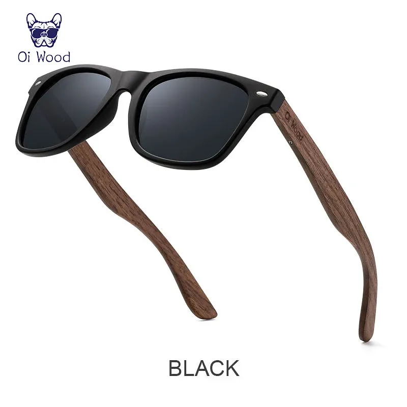 Lunettes de soleil en bois naturel pour hommes, polarisées, monture en TR90 et bois véritable, modèle tendance d'origine de marque. 10
