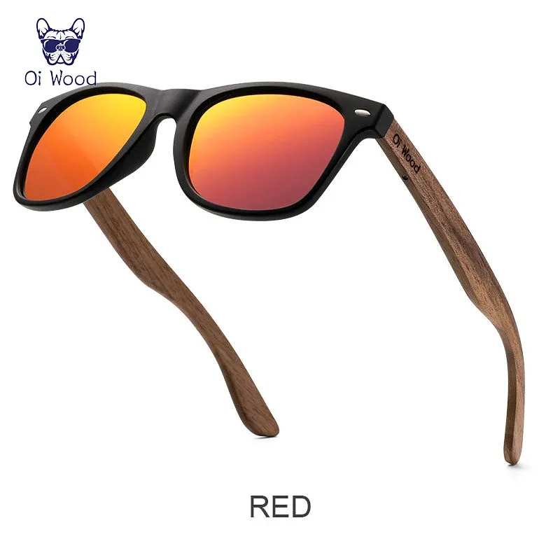 Lunettes de soleil en bois naturel pour hommes, polarisées, monture en TR90 et bois véritable, modèle tendance d'origine de marque. 7