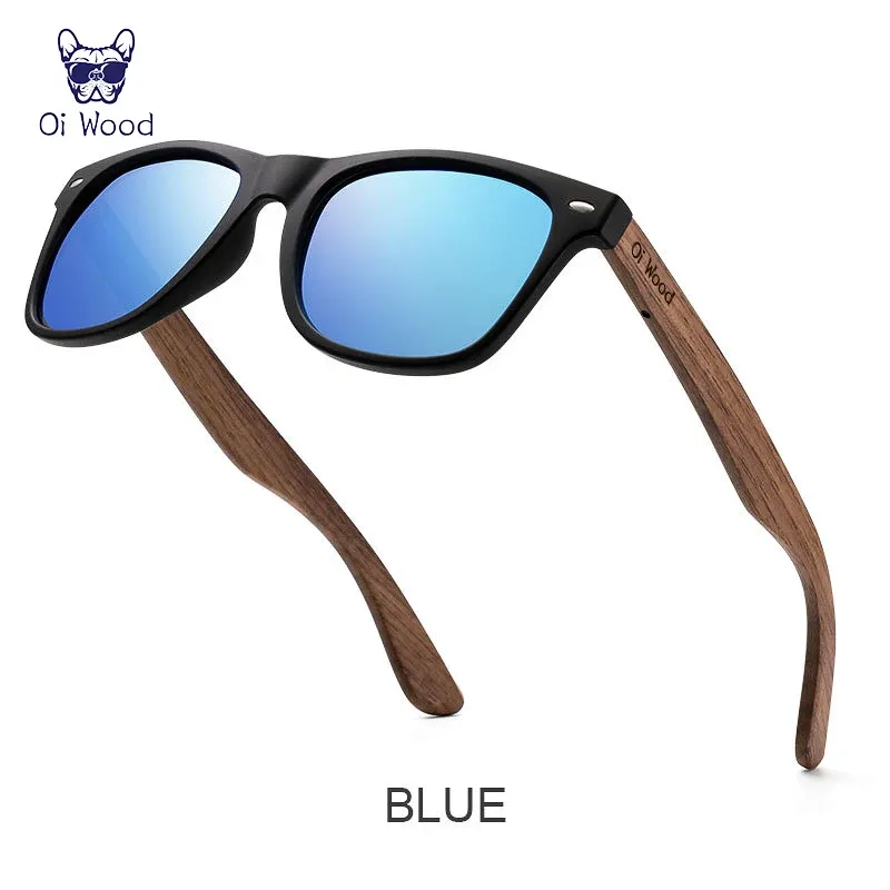 Lunettes de soleil en bois naturel pour hommes, polarisées, monture en TR90 et bois véritable, modèle tendance d'origine de marque. 9