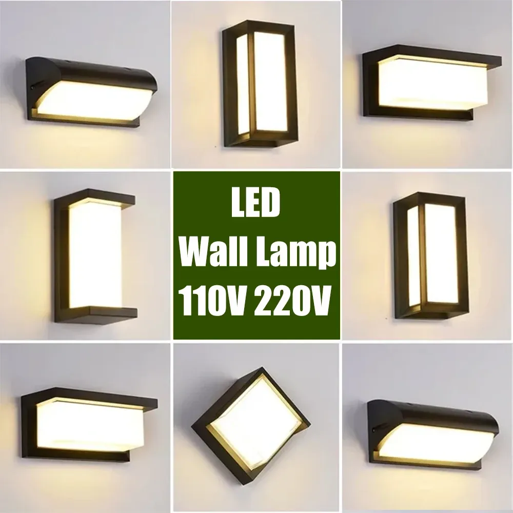 Applique murale LED étanche 110-220 V pour éclairage d'extérieur et d'intérieur : escaliers, porche, balcon et jardin