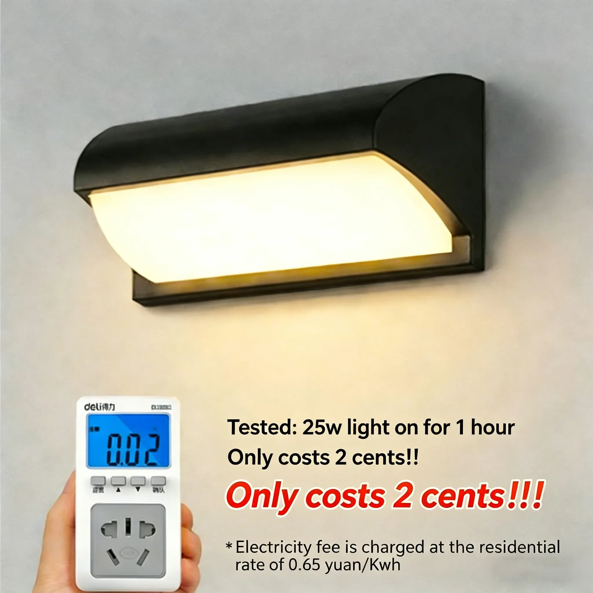 Applique murale LED étanche 110-220 V pour éclairage d'extérieur et d'intérieur : escaliers, porche, balcon et jardin 5