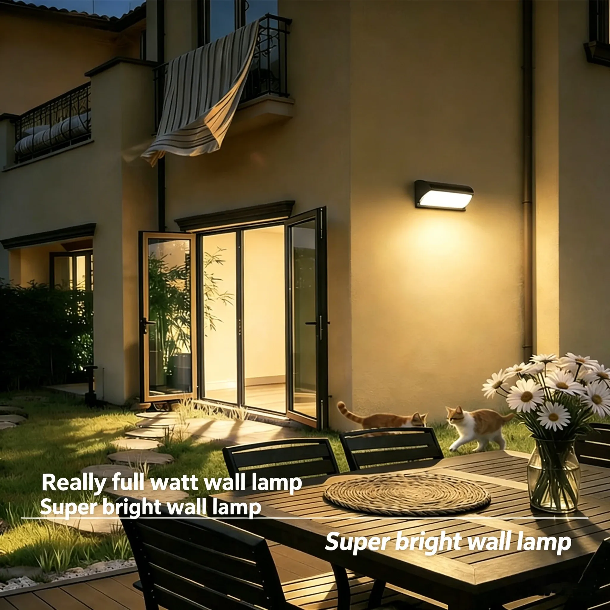 Applique murale LED étanche 110-220 V pour éclairage d'extérieur et d'intérieur : escaliers, porche, balcon et jardin 6