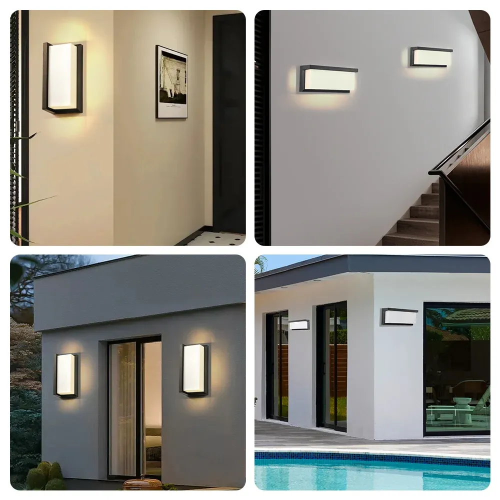 Applique murale LED étanche, modèle B, lumière douce