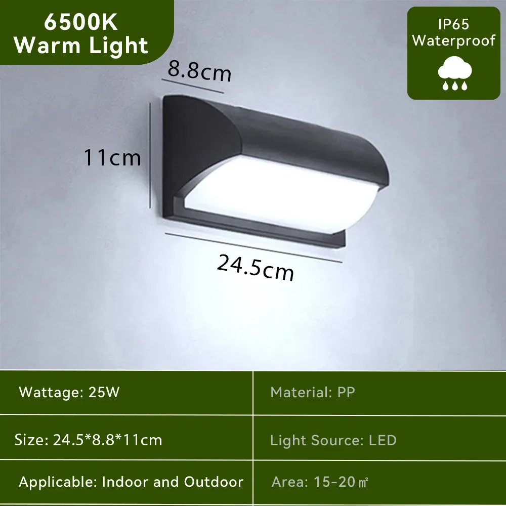 Applique murale LED étanche 110-220 V pour éclairage d'extérieur et d'intérieur : escaliers, porche, balcon et jardin 14