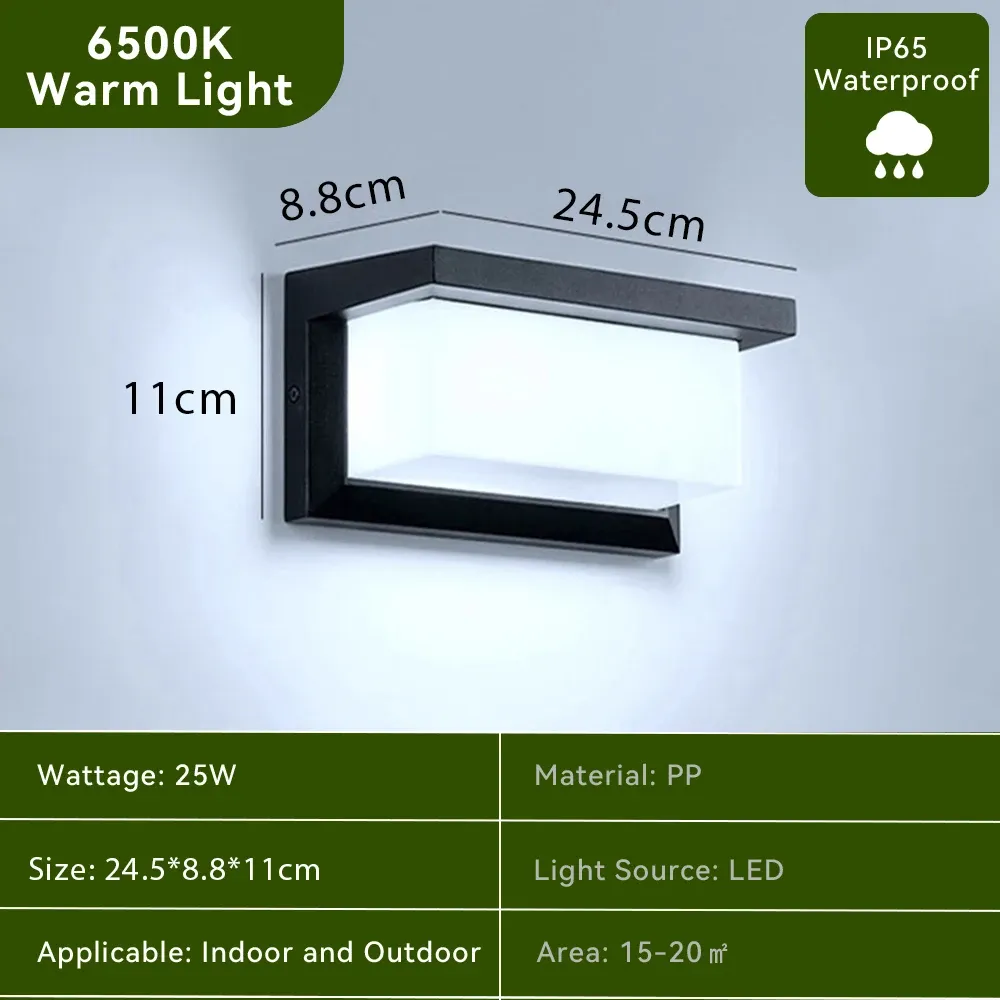 Applique murale LED étanche 110-220 V pour éclairage d'extérieur et d'intérieur : escaliers, porche, balcon et jardin 13