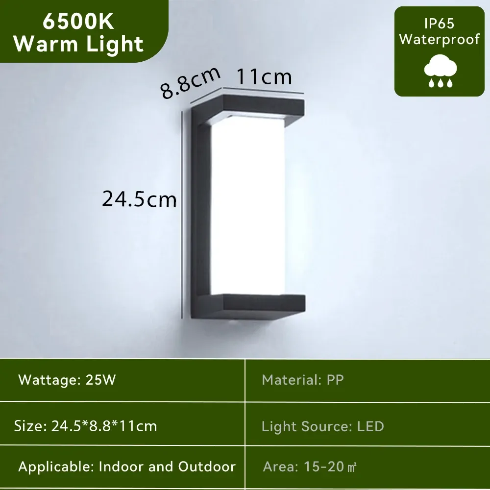 Applique murale LED étanche 110-220 V pour éclairage d'extérieur et d'intérieur : escaliers, porche, balcon et jardin 10