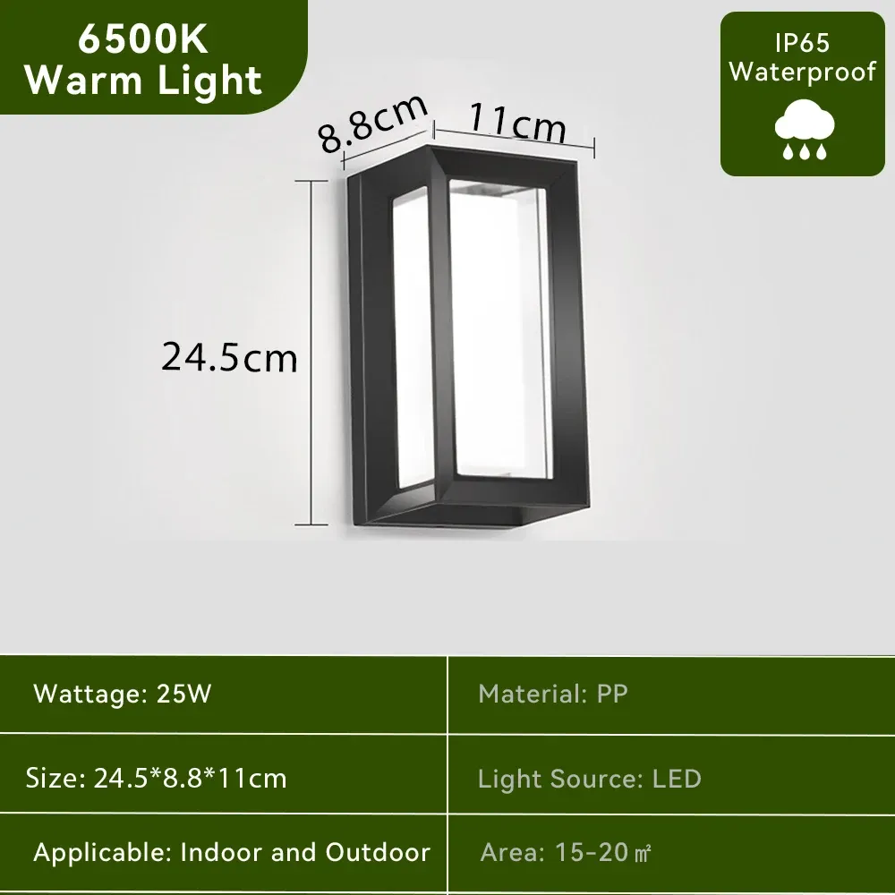 Applique murale LED étanche 110-220 V pour éclairage d'extérieur et d'intérieur : escaliers, porche, balcon et jardin 9