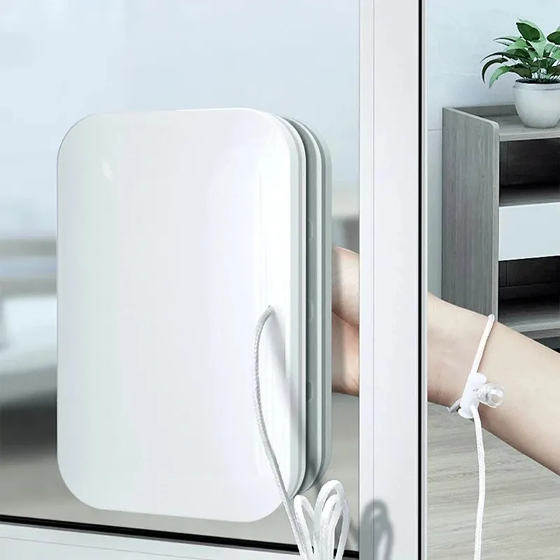 Nettoyeur de vitres magnétique double face avec évacuation d'eau automatique, raclette et brosse ménagère 5