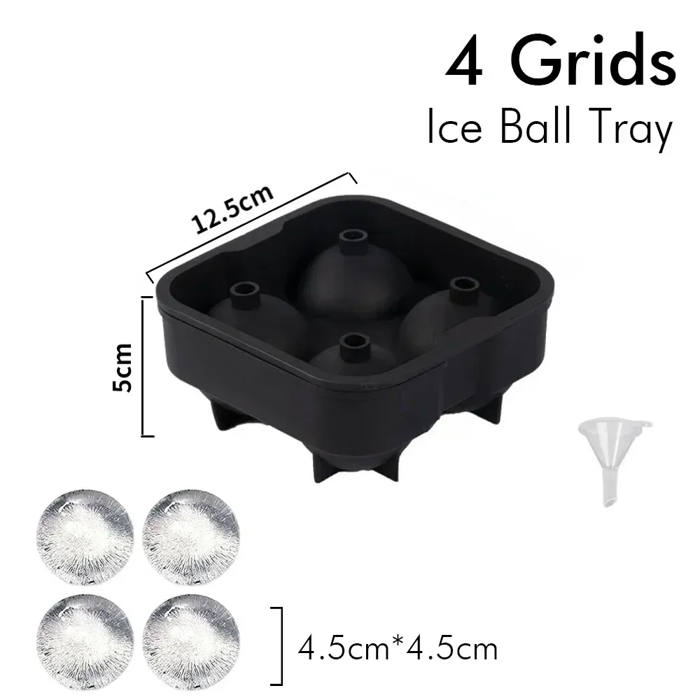 Plateau à glaçons en silicone avec couvercle, moule carré pour boules de glace, 4, 6 ou 8 cavités, pour whisky et cocktails 10