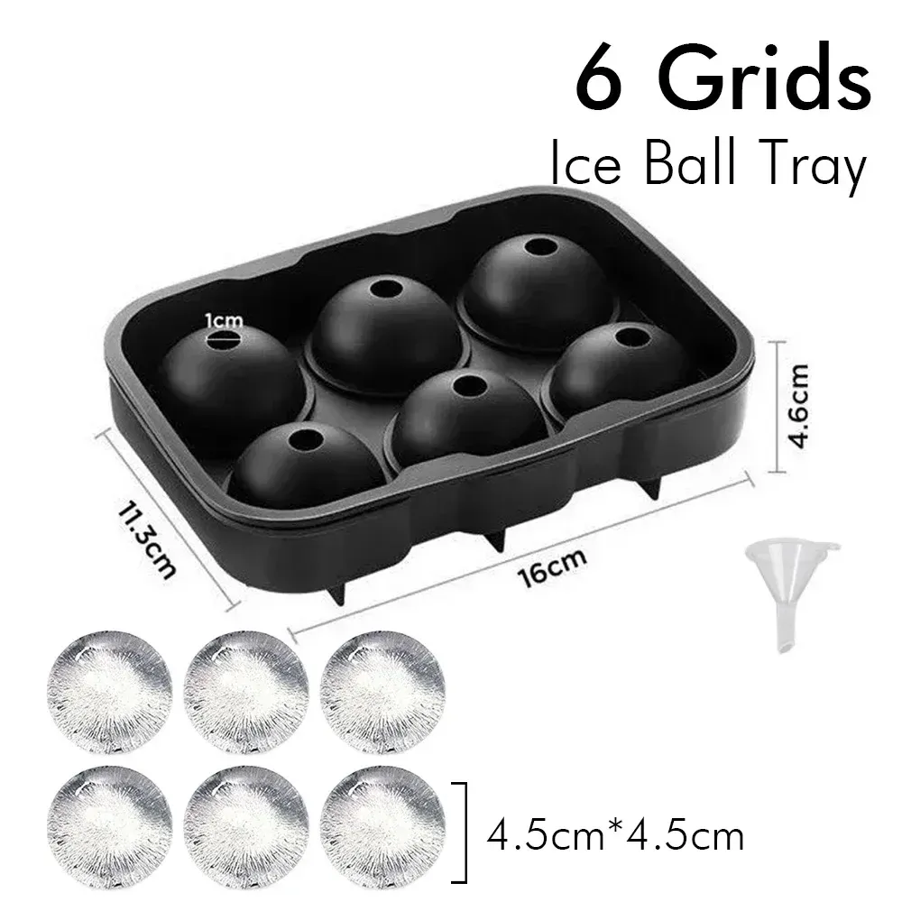 Plateau à glaçons en silicone avec couvercle, moule carré pour boules de glace, 4, 6 ou 8 cavités, pour whisky et cocktails 7